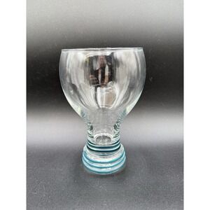 Vintage Fiesta By Homer Laughlin Glass Goblet Dark Teal 16 Oz EUC